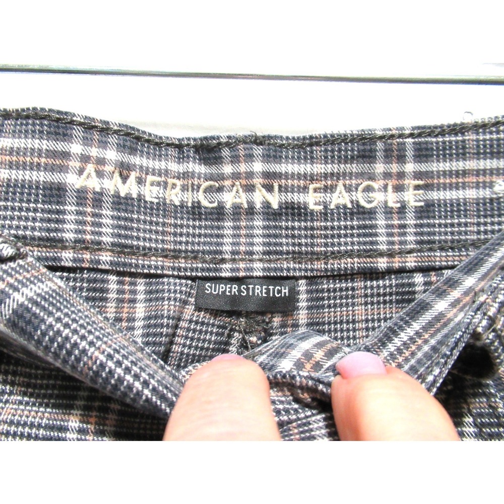 American Eagle Outfitters Size 4 Multi Plaid Super Stretch High Rise Jeggings - Picture 3 of 9